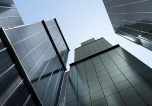 Modern office building 3d rendering